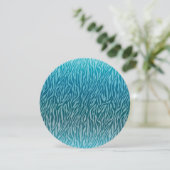 アクアグラデーションゼブラプリントSweet sixteen 招待状 (スタンド正面)