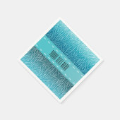 アクアグラデーションゼブラ印刷 スタンダードカクテルナプキン (角)