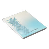 アクアグラデーショントロピカルパイナップル ノートパッド (アングル)