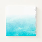 アクアグラデーションパーソナライズされた ノートブック (裏面)