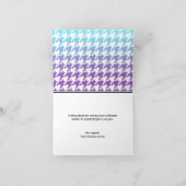 アクアグラデーションパープル千鳥格子のサンキューカード サンキューカード (内部)