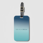 アクアグラデーションブルー ラゲッジタグ (正面縦)