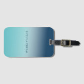 アクアグラデーションブルー ラゲッジタグ (正面横)