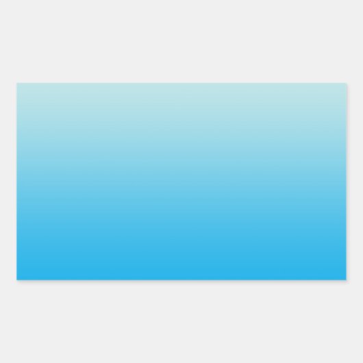 アクアグラデーションブルー 長方形シール (正面)