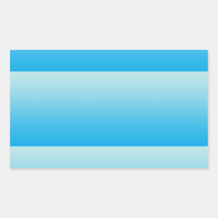 アクアグラデーションブルー 長方形シール