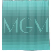 アクアグラデーション巨大モノグラム シャワーカーテン (正面)