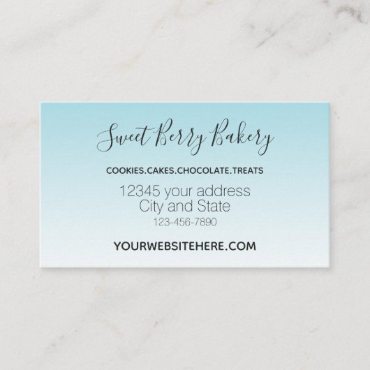 アクアグラデーション 名刺 (正面)