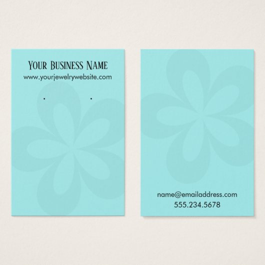 アクアグラフィックフラワー1イヤリングホルダー表示カード (正面&裏面)