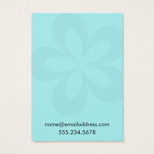 アクアグラフィックフラワー1イヤリングホルダー表示カード (裏面)