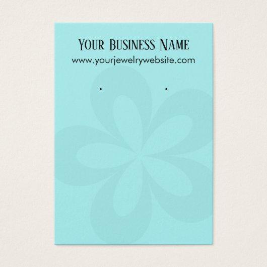 アクアグラフィックフラワー1イヤリングホルダー表示カード (正面)