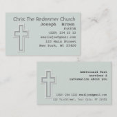 アクアグラフィック·キリスト教十字宗教宣教師 名刺 (正面/裏面)