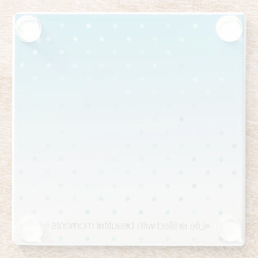 アクアグラムドットグラデーション ガラスコースター (裏面)