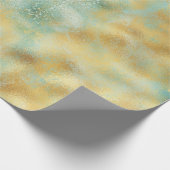 アクアグラム金ゴールドグリッツスパークル ラッピングペーパー (角)