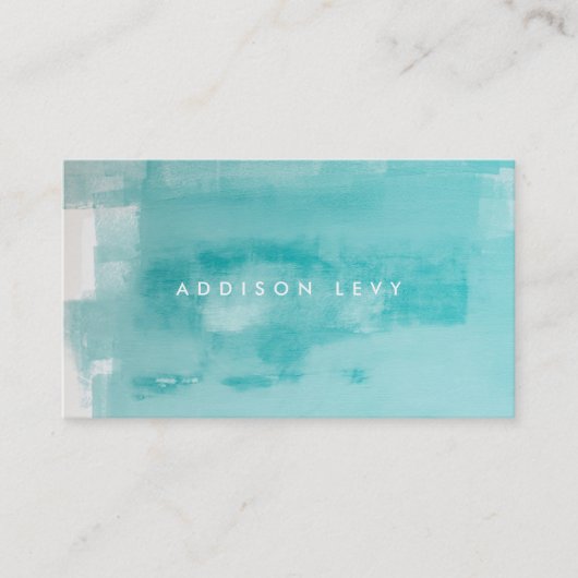 アクアグランジ絵を描動揺してターコイズ 予約カード (正面)