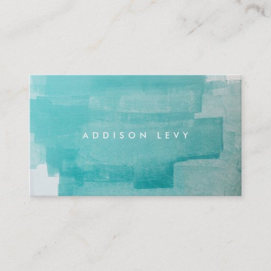 アクアグランジ絵を描動揺してターコイズ 予約カード (正面)
