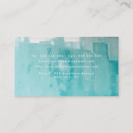 アクアグランジ絵を描動揺してターコイズ 予約カード (裏面)