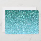 アクアグリッターグラデーションベビーシャワー 招待状 (裏面)