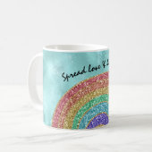 アクアグリッタースパルクル金ゴールドレインボー        コーヒーマグカップ (正面左)