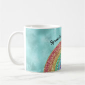 アクアグリッタースパルクル金ゴールドレインボー        コーヒーマグカップ (左)