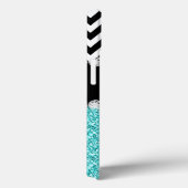 アクアグリッターブラックシボモノグラムのロン Case-Mate iPhoneケース (裏面 / 右)