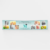 アクアグリッターモノグラム10写真卒業パーティー 横断幕 (横)