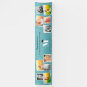 アクアグリッターモノグラム10写真卒業パーティー 横断幕 (縦)