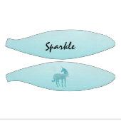 アクアグリッターユニコパーソナライズされたーン ミニバスケットボール (パネル)