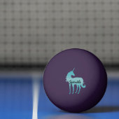 アクアグリッターユニコパーソナライズされたーン 卓球ボール (ネット)