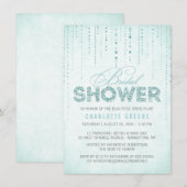 アクアグリッタールックブライダルシャワー- 4.5インチx 6.25インチ 招待状 (正面/裏面)