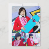 アクアグリッター卒業切り出し卒業パーティー 招待状 (裏面)