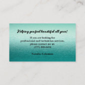 アクアグリッター＆ブラックネイルテクニシャン名刺 名刺 (裏面)