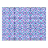 アクアグリーンとパープルの建築迷路 テーブルクロス (正面(横))