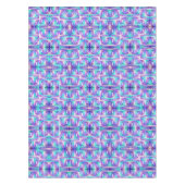 アクアグリーンとパープルの建築迷路 テーブルクロス (正面)