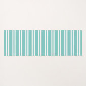 アクアグリーンと白ストライプの色 ヨガマット (裏面(横))