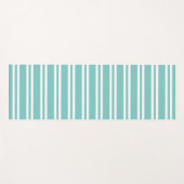 アクアグリーンと白ストライプの色 ヨガマット (正面(横))