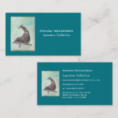 アクアグリーンのまわりにウォーターにイルカがはね込む 名刺 (正面/裏面)