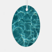 アクアグリーンのプール写真 メタルオーナメント (正面右)