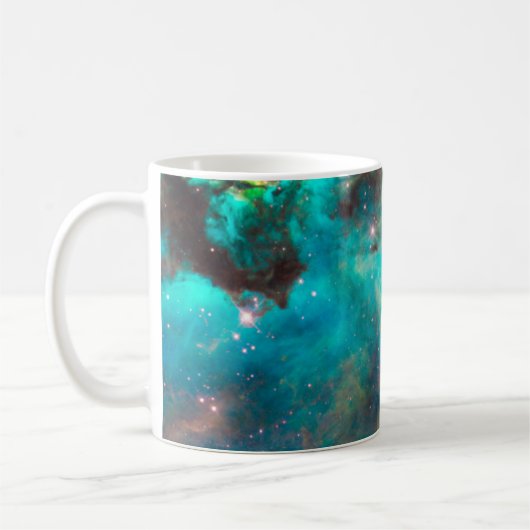 アクアグリーンの星団 天体写真 コーヒーマグカップ (左)