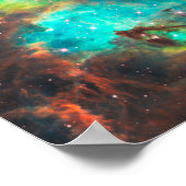 アクアグリーンの星団 天体 10x8 ポスター (角)