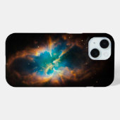 アクアグリーンの輝く星雲の写真 Case-Mate iPhoneケース (裏面 (横))
