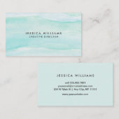 アクアグリーンウォータークリエイティブ層 名刺 (正面/裏面)