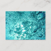 アクアグリーンウォーターバブル – スキューバダイビングインストラクター 名刺 (裏面)