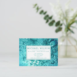 アクアグリーンウォーターバブル – スキューバダイビングインストラクター 名刺