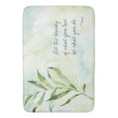 アクアグリーンウォーター離れカラー引用文 バスマット (正面縦)