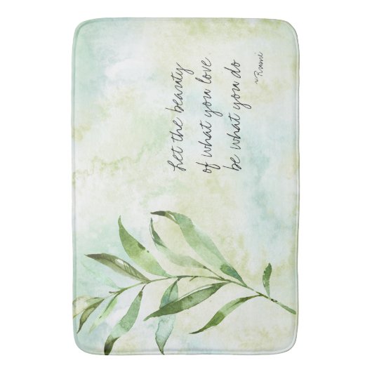 アクアグリーンウォーター離れカラー引用文 バスマット (正面縦)