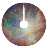 アクアグリーンオリオンネブラ ブラッシュドポリエステルツリースカート (正面)