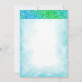 アクアグリーングリッタースターズバルミツワー招待状 招待状 (裏面)