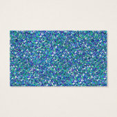 アクアグリーンシルバースノーフレークキンセアニェラメッセージカード (裏面)