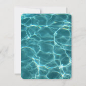 アクアグリーンスイミングプールフォト結婚ズ 招待状 (裏面)