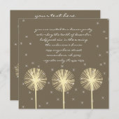 アクアグリーンダンデリオンディナー招待状 招待状 (正面/裏面)